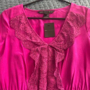 Marc Jacobs fuschia silk dress, TAGS ON, size 2